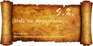 Ihász Krisztina névjegykártya